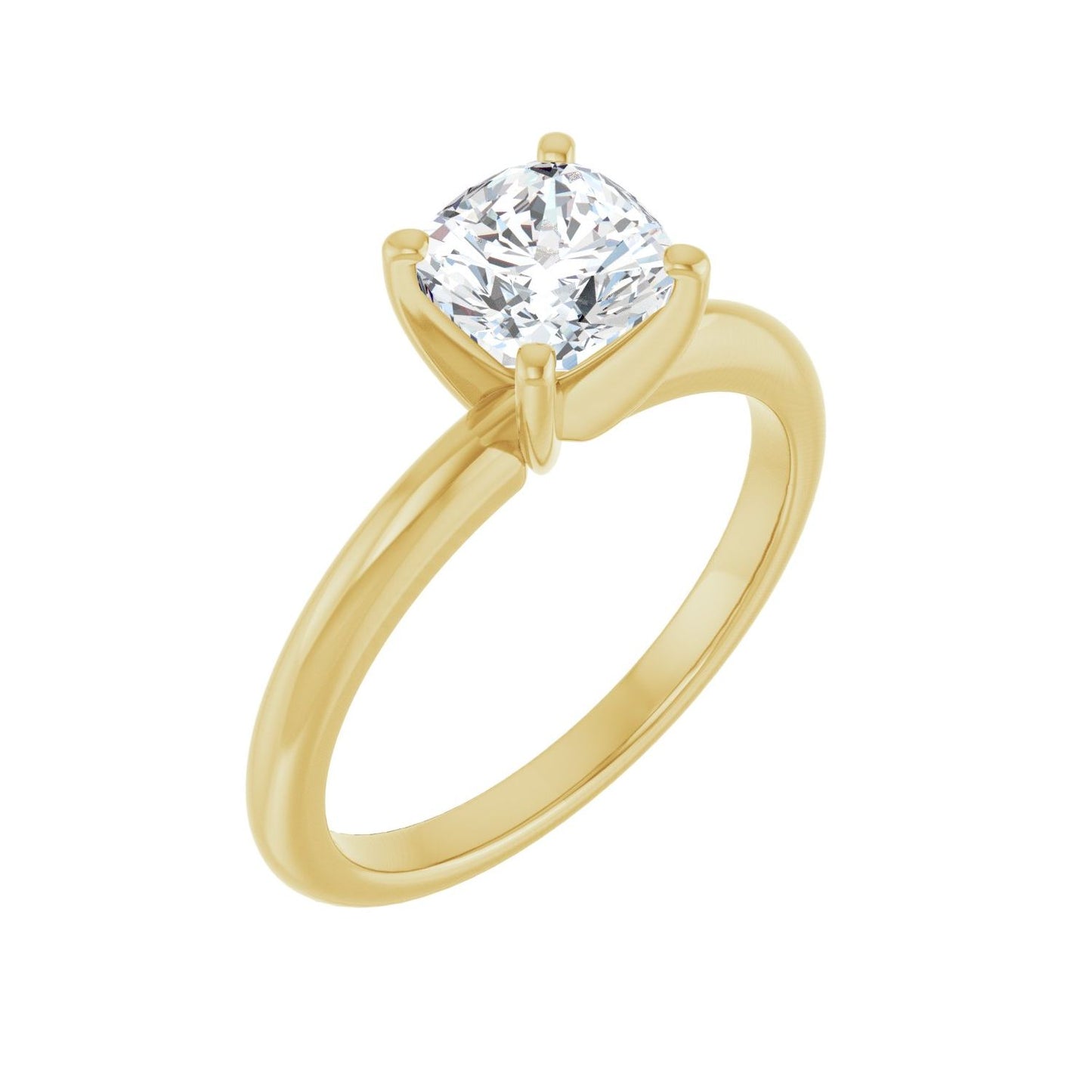 Cushion Engagement Ring | Metal Type=14K Yellow Gold | Center Stone Size=1 CT | Image 1
