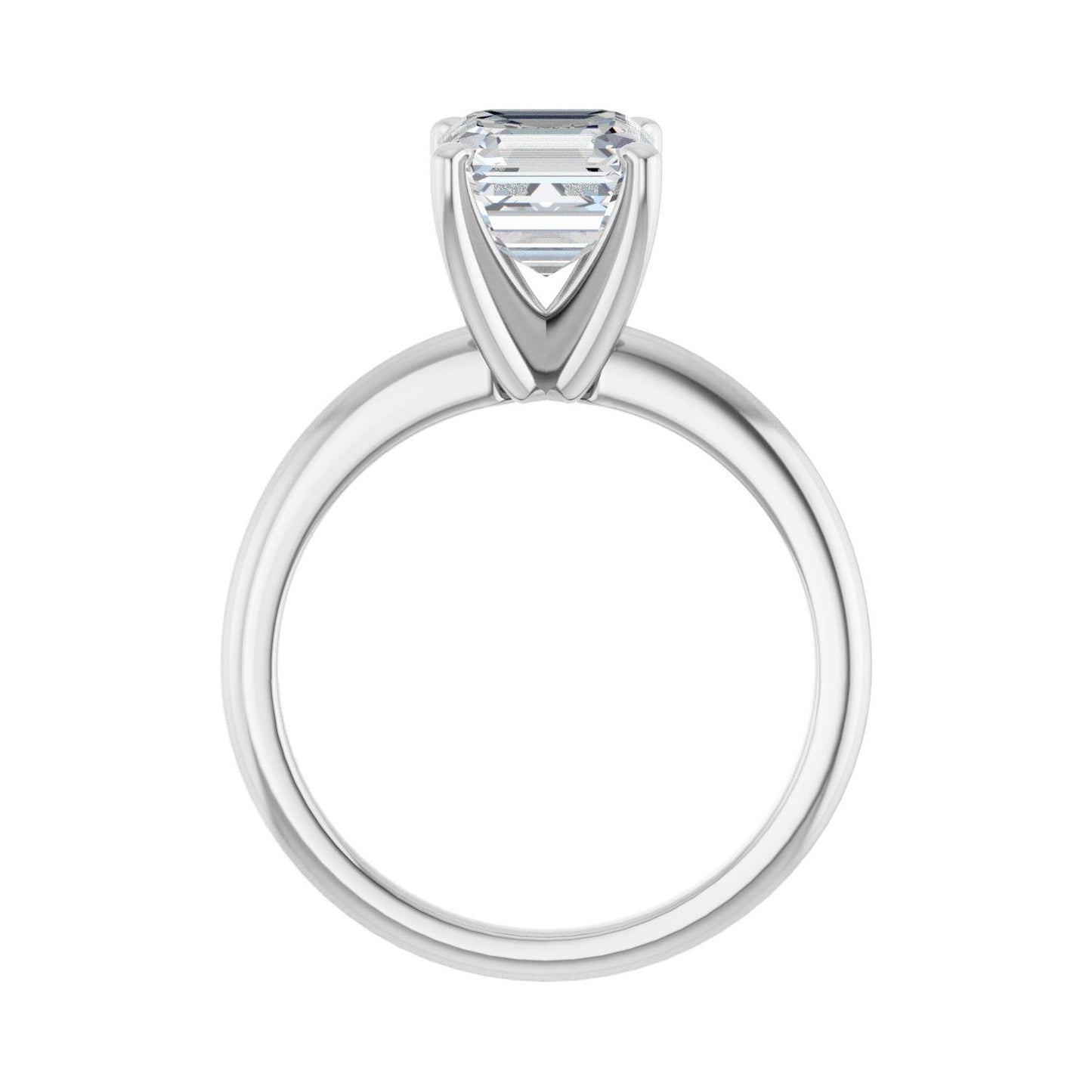 Asscher Engagement Ring | Metal Type=14K White Gold | Center Stone Size=2 CT | Image 2