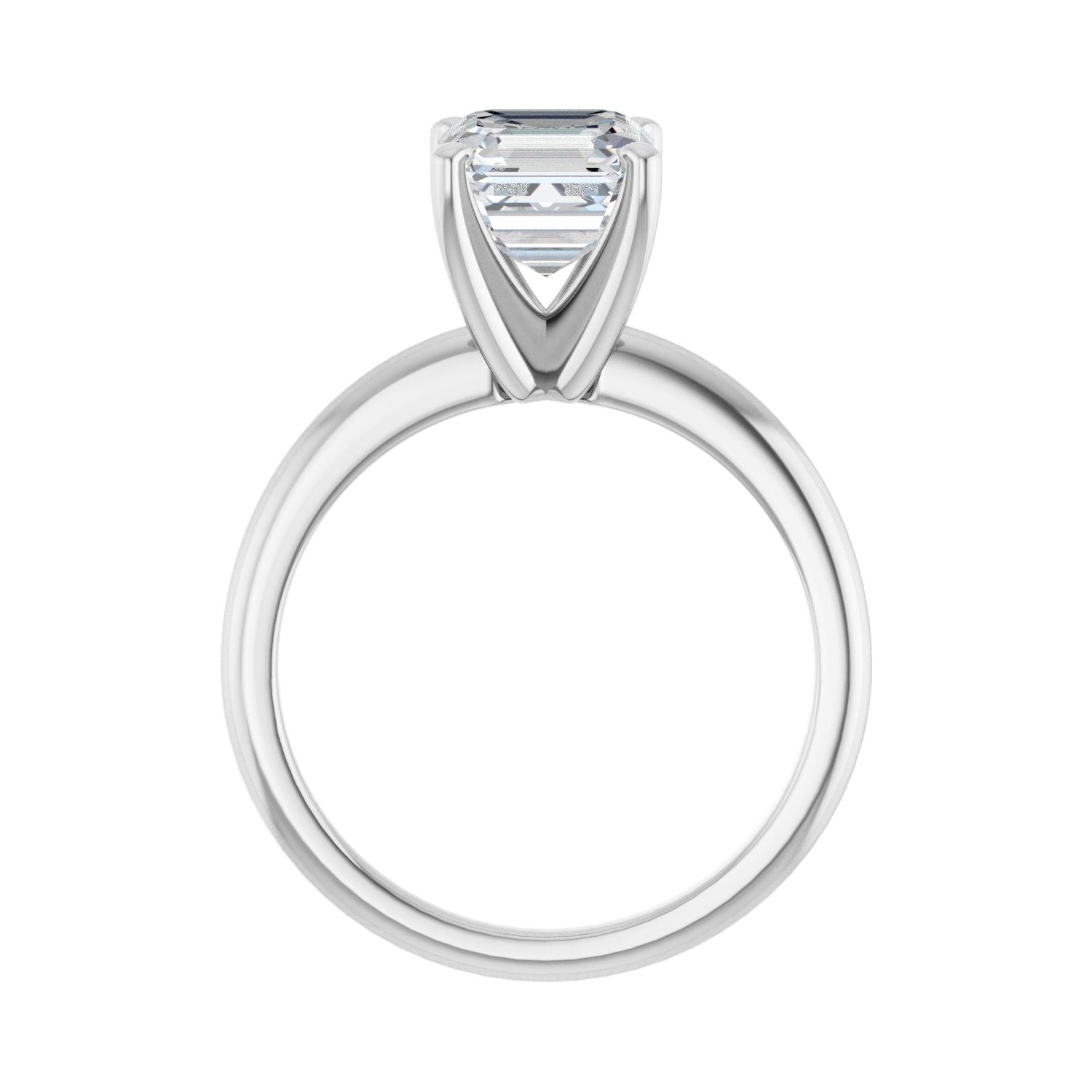 Asscher Engagement Ring | Metal Type=14K White Gold | Center Stone Size=2 CT | Image 2