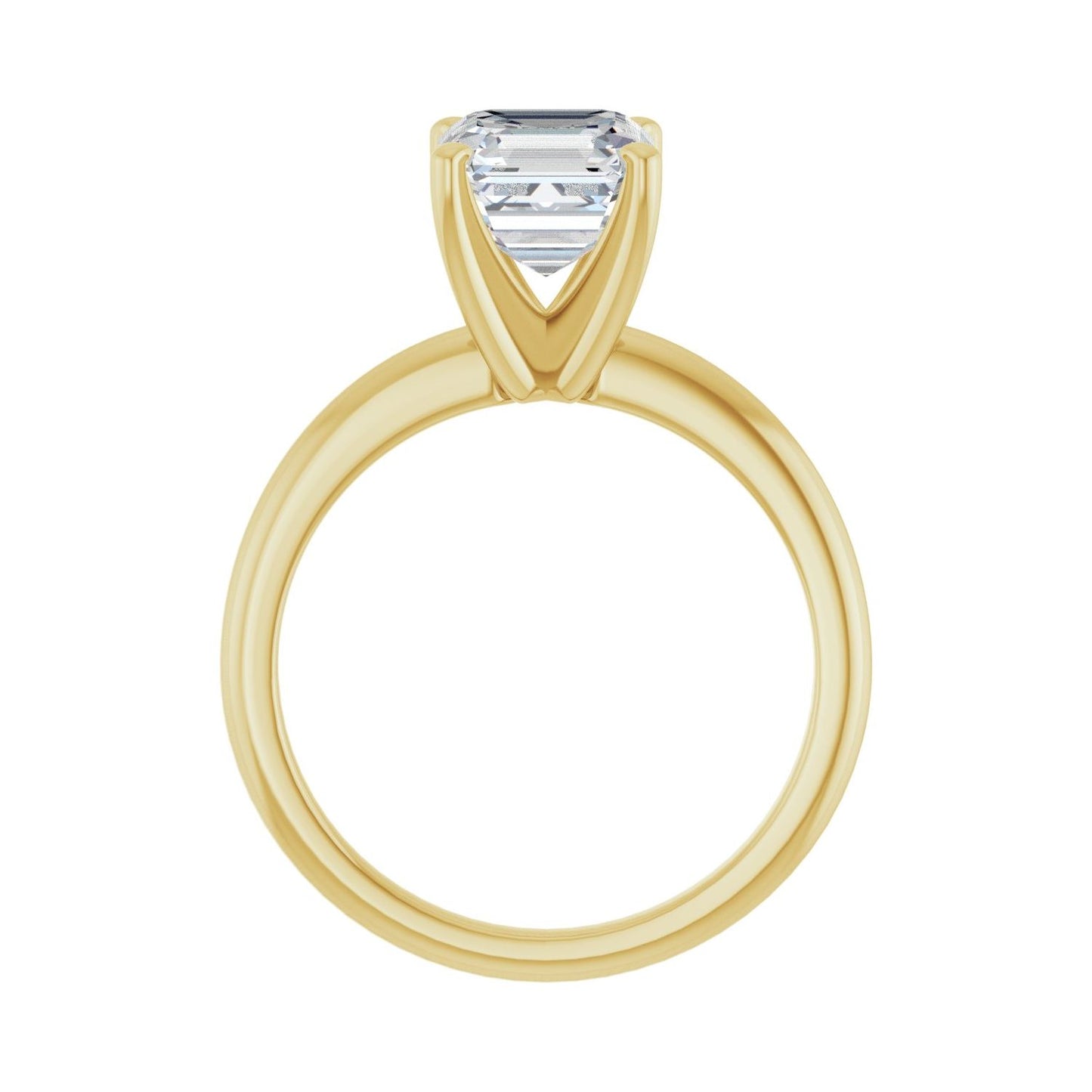 Asscher Engagement Ring | Metal Type=14K Yellow Gold | Center Stone Size=2 CT | Image 2