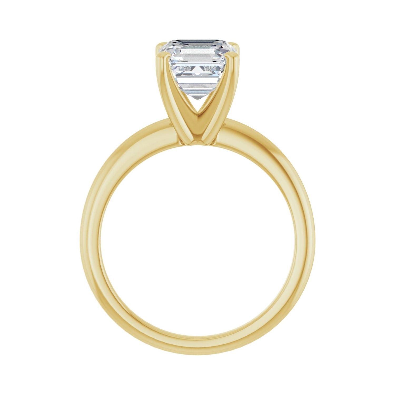 Asscher Engagement Ring | Metal Type=14K Yellow Gold | Center Stone Size=2 CT | Image 2
