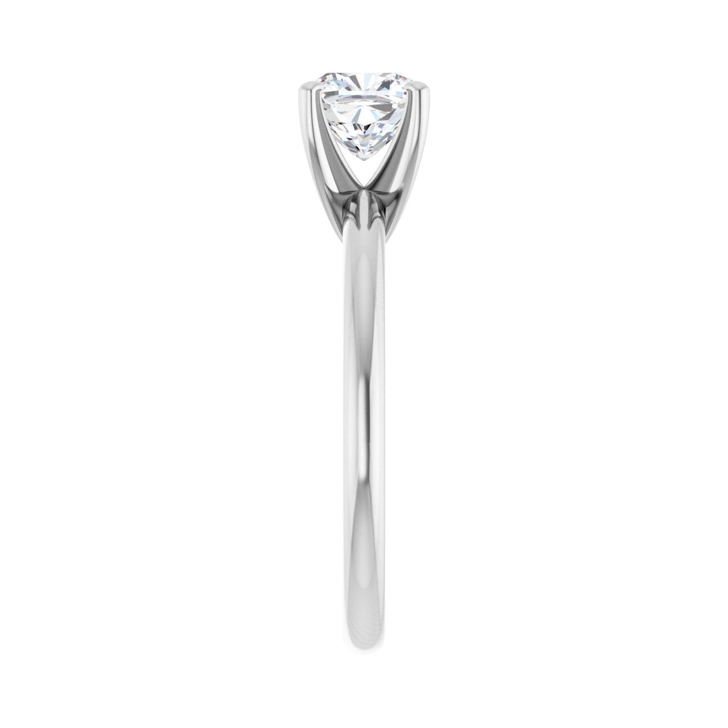 Cushion Engagement Ring | Metal Type=14K White Gold | Center Stone Size=1 CT | Image 4