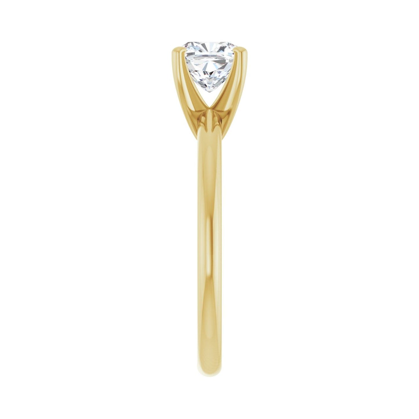 Cushion Engagement Ring | Metal Type=14K Yellow Gold | Center Stone Size=1 CT | Image 4
