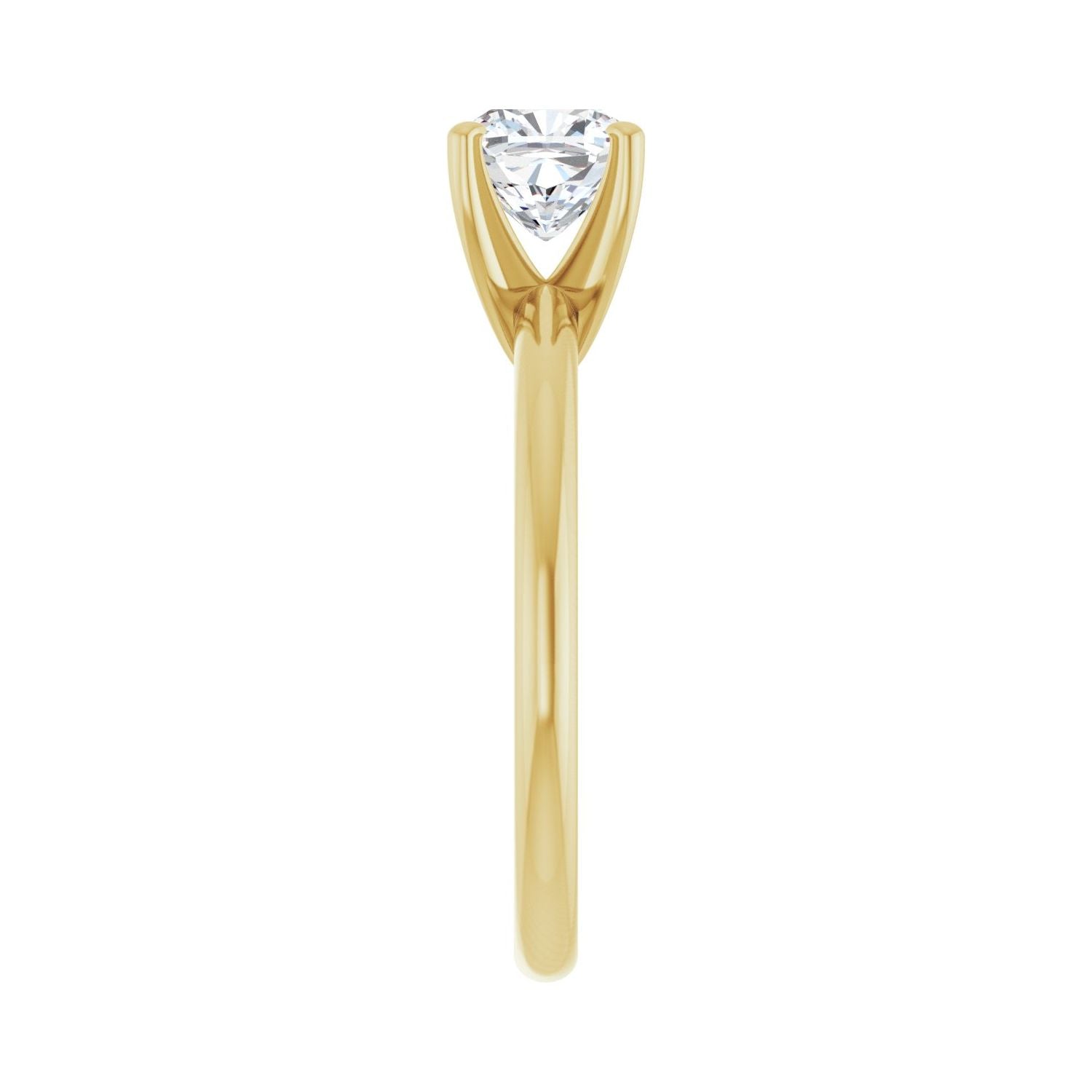 Cushion Engagement Ring | Metal Type=14K Yellow Gold | Center Stone Size=1 CT | Image 4