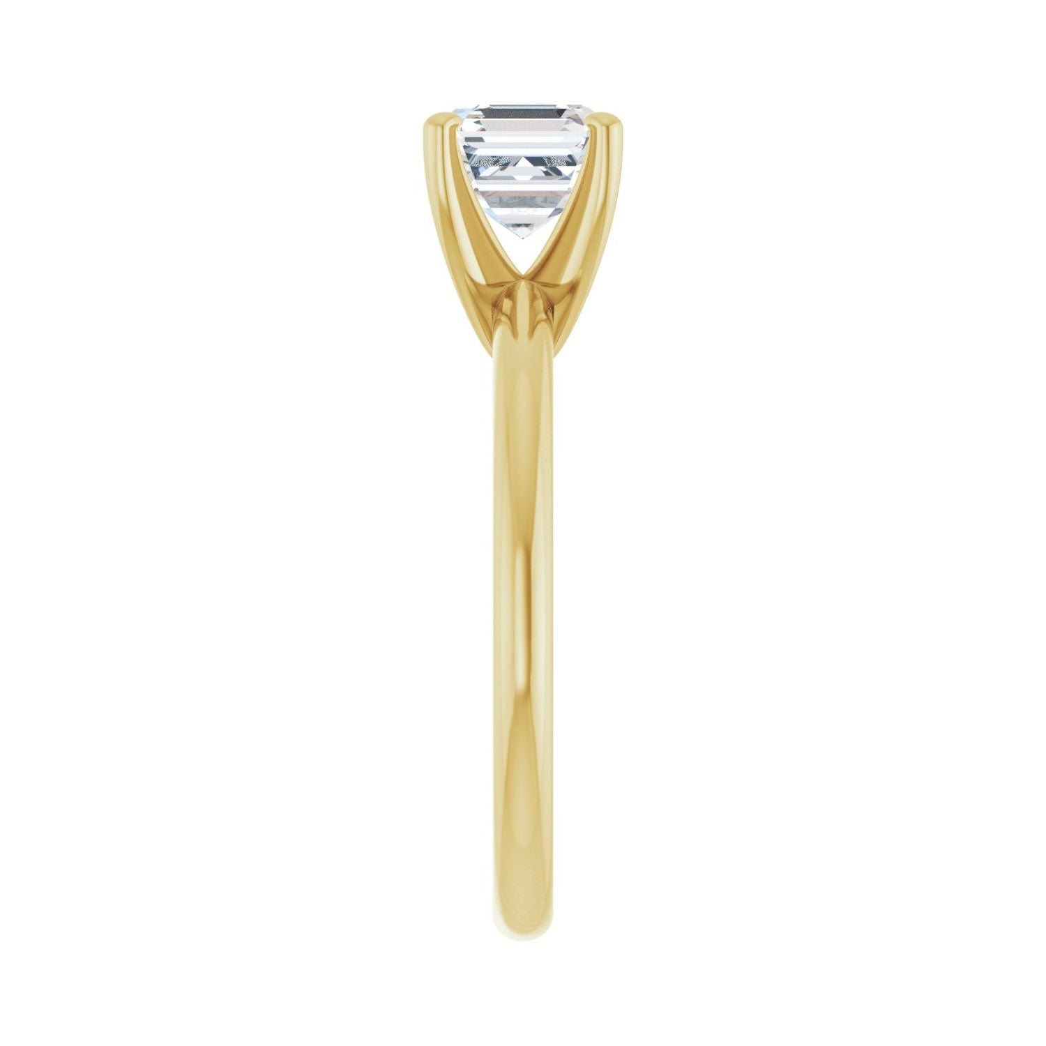 Asscher Engagement Ring | Metal Type=14K Yellow Gold | Center Stone Size=1 CT | Image 4