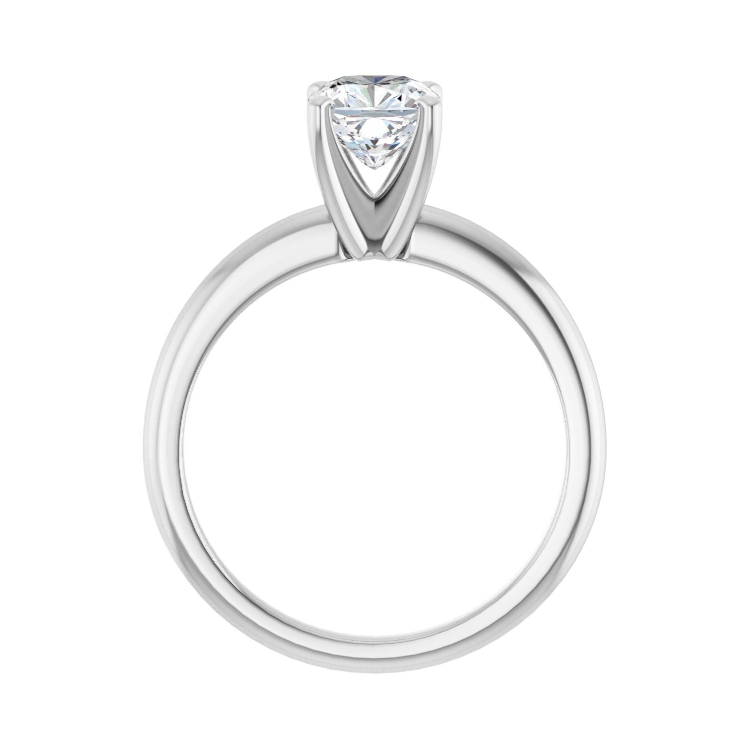 Cushion Engagement Ring | Metal Type=14K White Gold | Center Stone Size=1 CT | Image 2