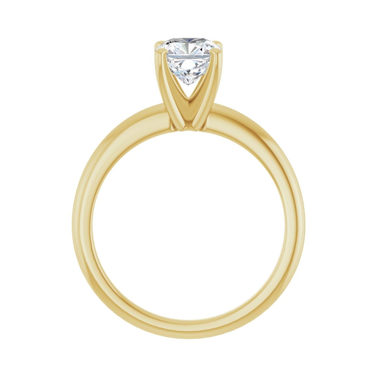 Cushion Engagement Ring | Metal Type=14K Yellow Gold | Center Stone Size=1 CT | Image 2