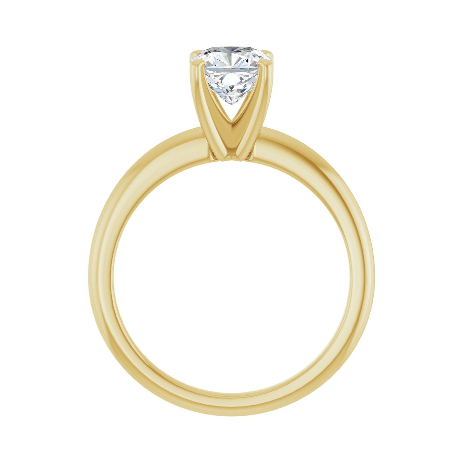 Cushion Engagement Ring | Metal Type=14K Yellow Gold | Center Stone Size=1 CT | Image 2