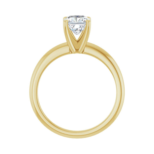 Cushion Engagement Ring | Metal Type=14K Yellow Gold | Center Stone Size=1 CT | Image 2