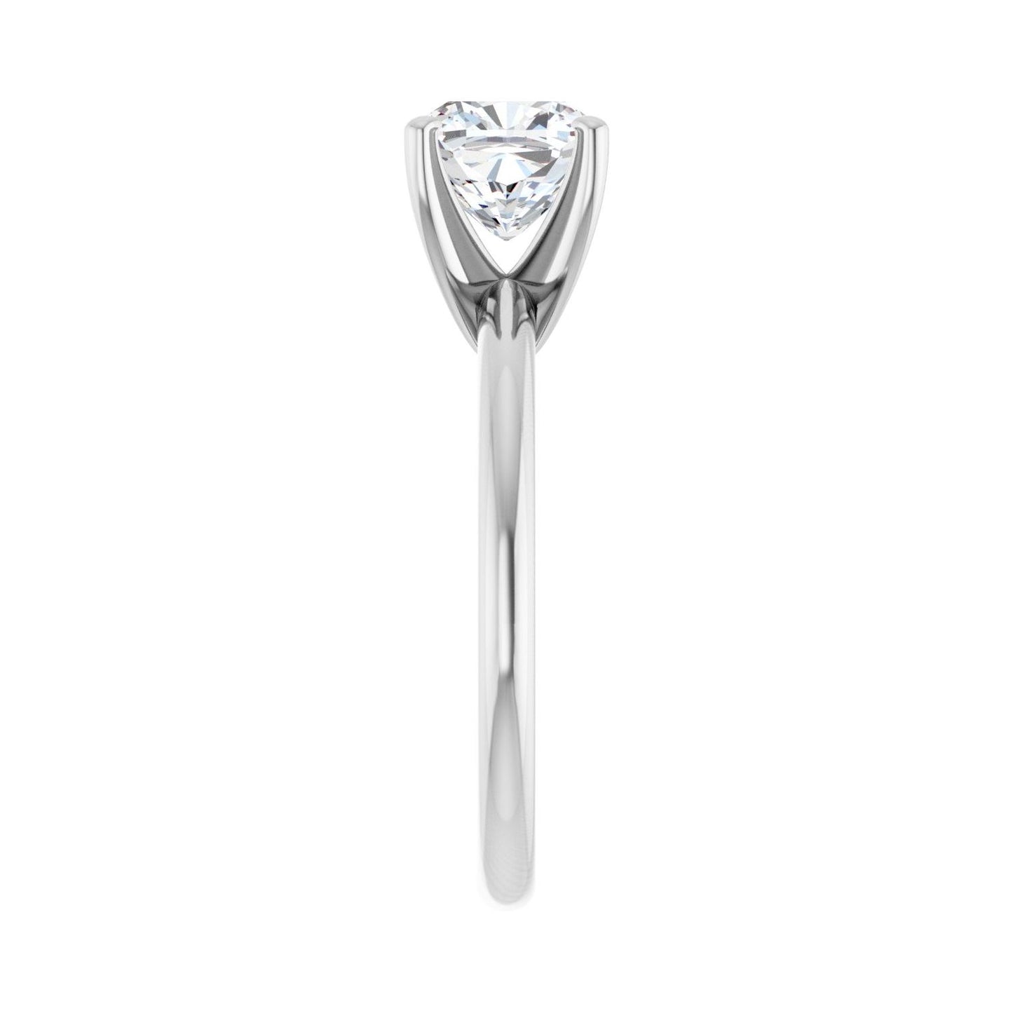 Cushion Engagement Ring | Metal Type=14K White Gold | Center Stone Size=2 CT | Image 4