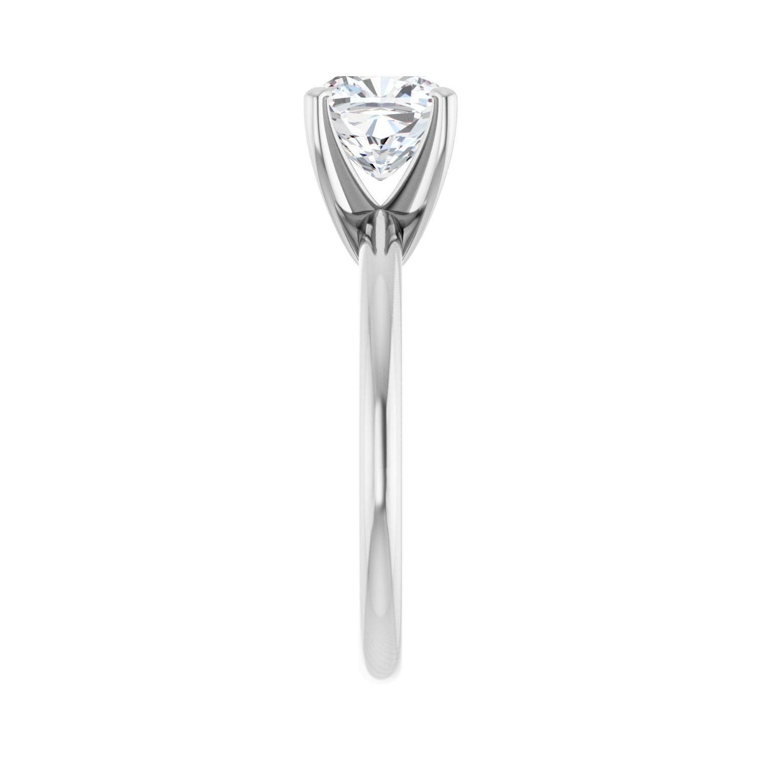 Cushion Engagement Ring | Metal Type=14K White Gold | Center Stone Size=2 CT | Image 4