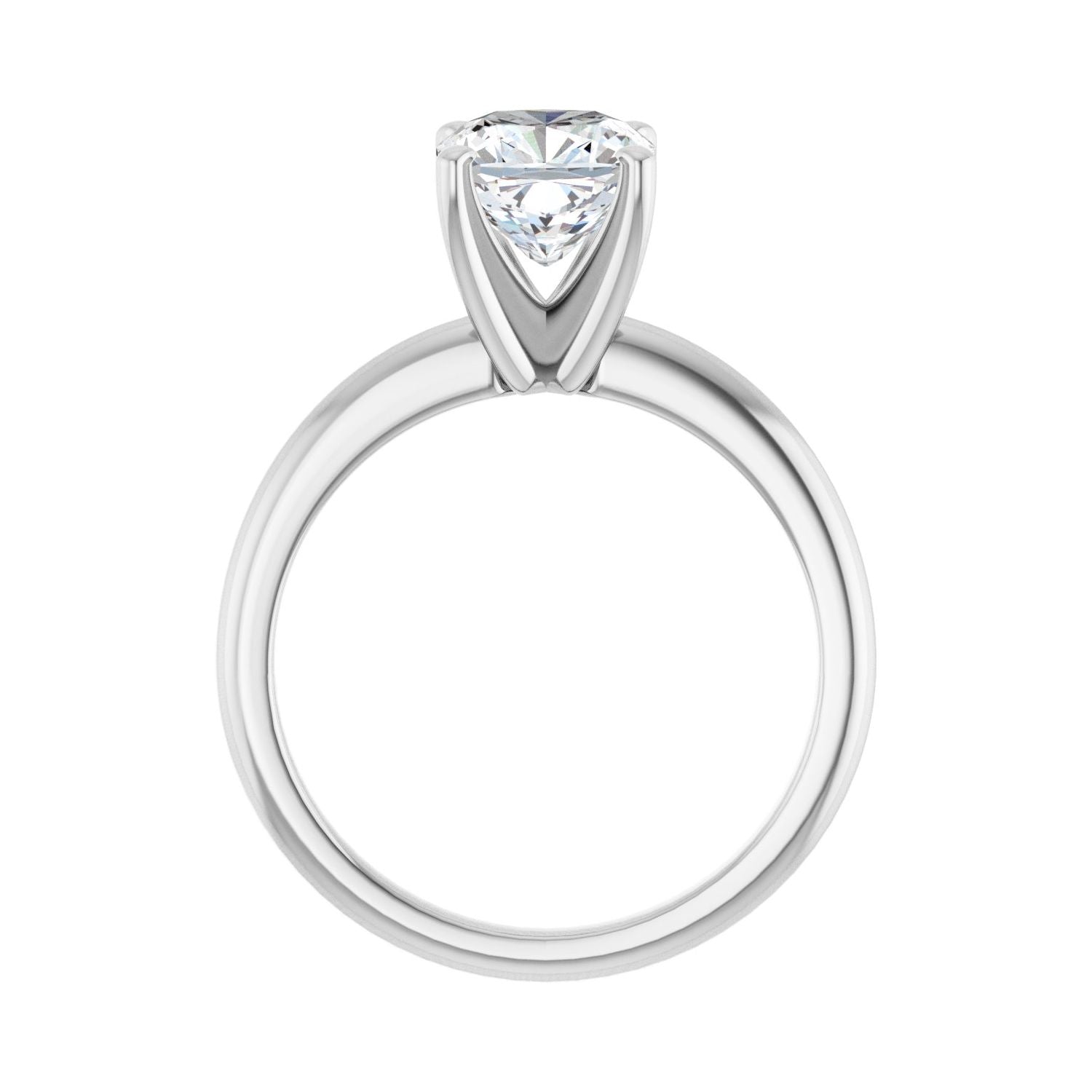 Cushion Engagement Ring | Metal Type=14K White Gold | Center Stone Size=2 CT | Image 2