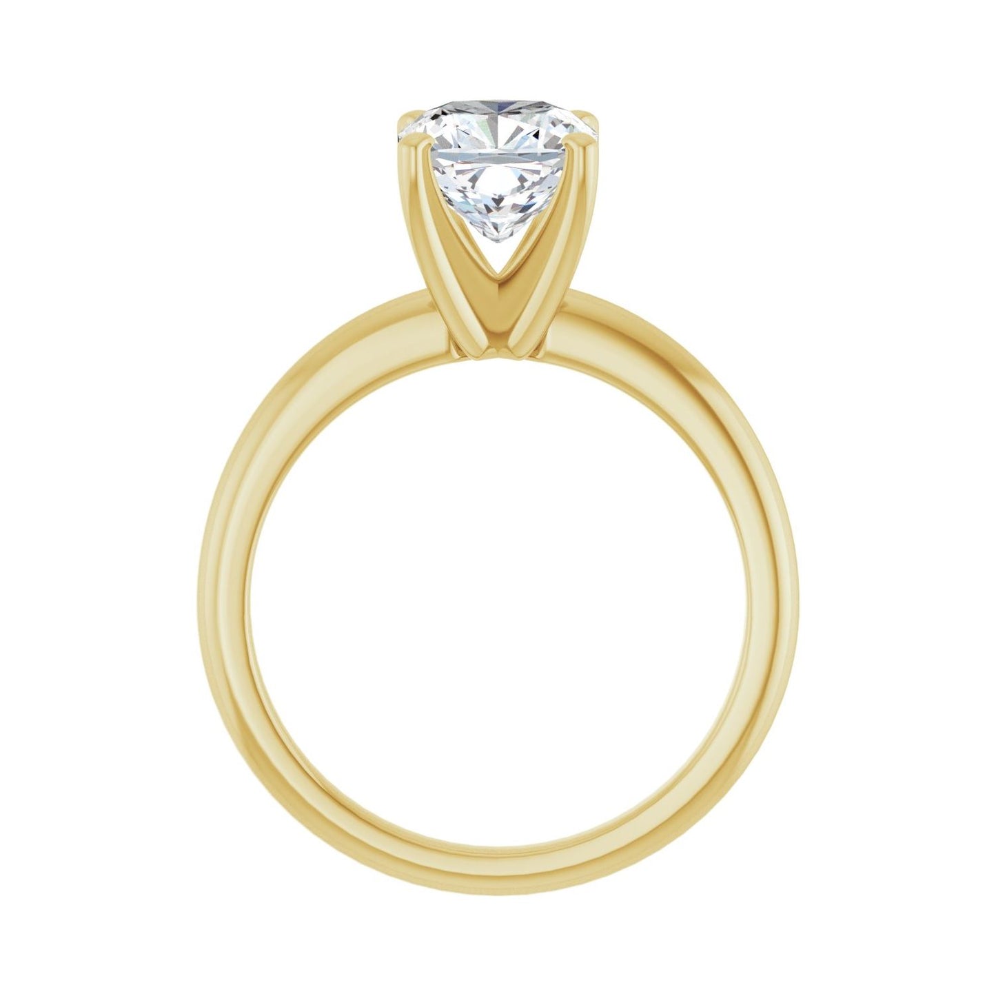 Cushion Engagement Ring | Metal Type=14K Yellow Gold | Center Stone Size=2 CT | Image 2