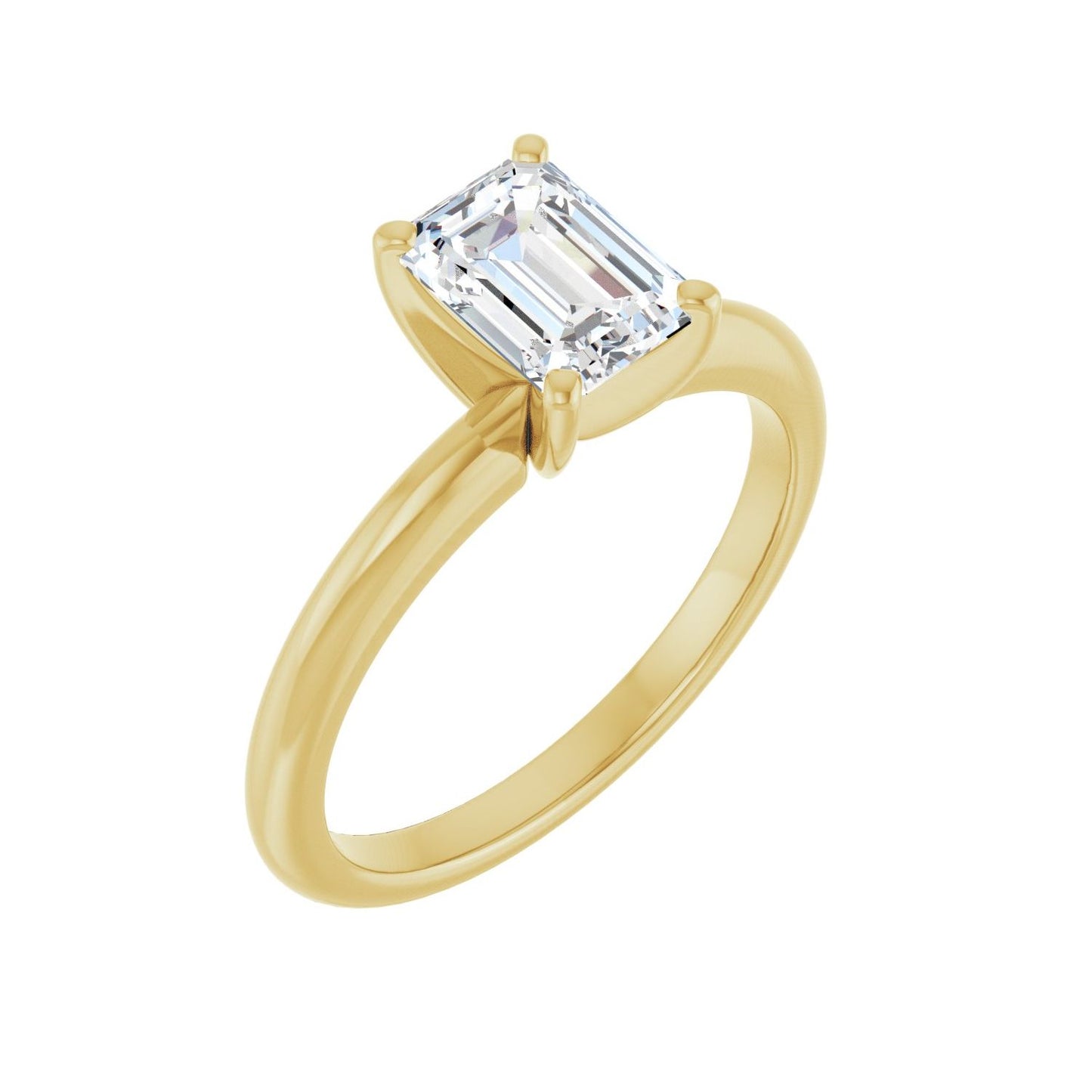 Emerald Engagement Ring | Metal Type=14K Yellow Gold | Center Stone Size=1.5 CT | Image 1