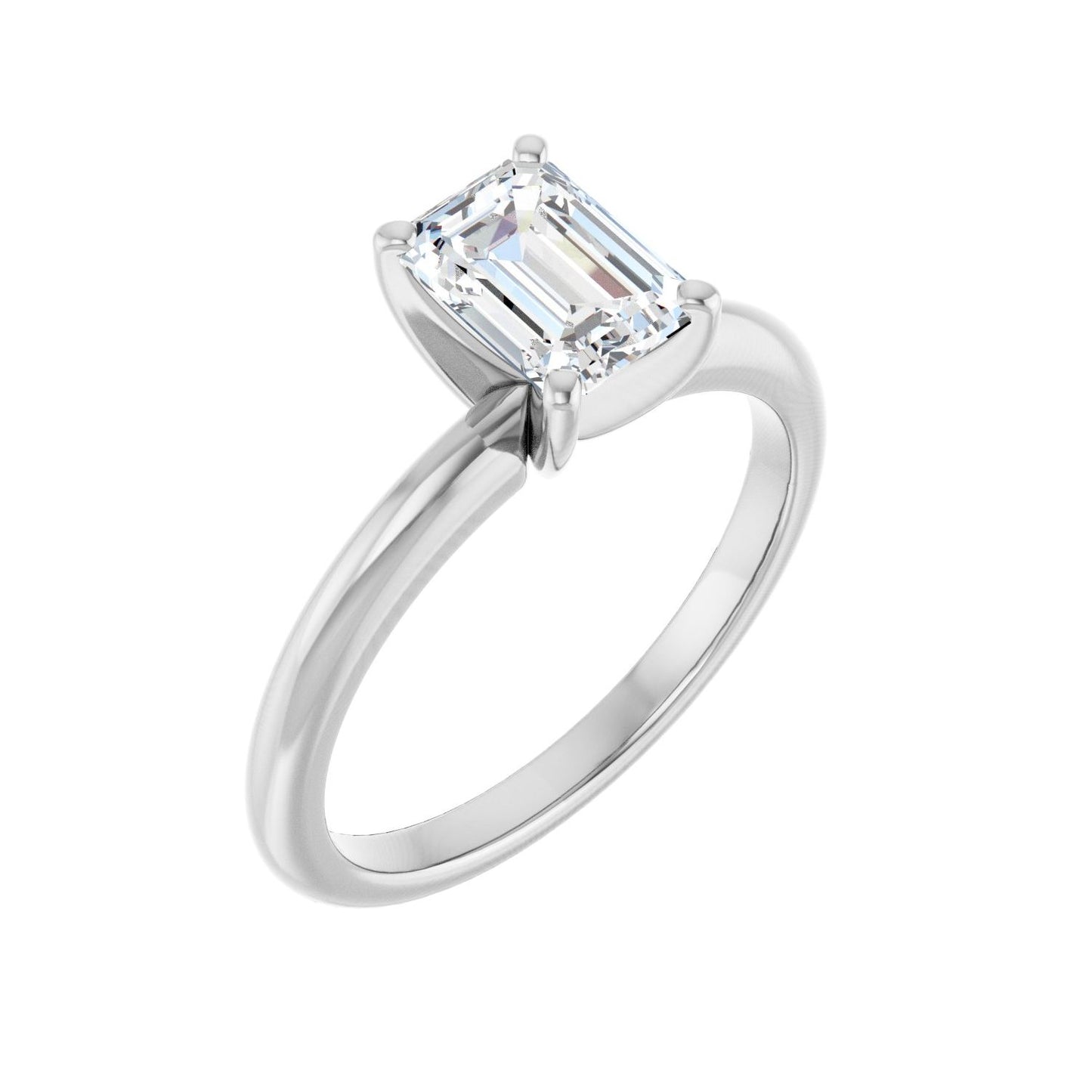 Emerald Engagement Ring | Metal Type=14K White Gold | Center Stone Size=1.5 CT | Image 1