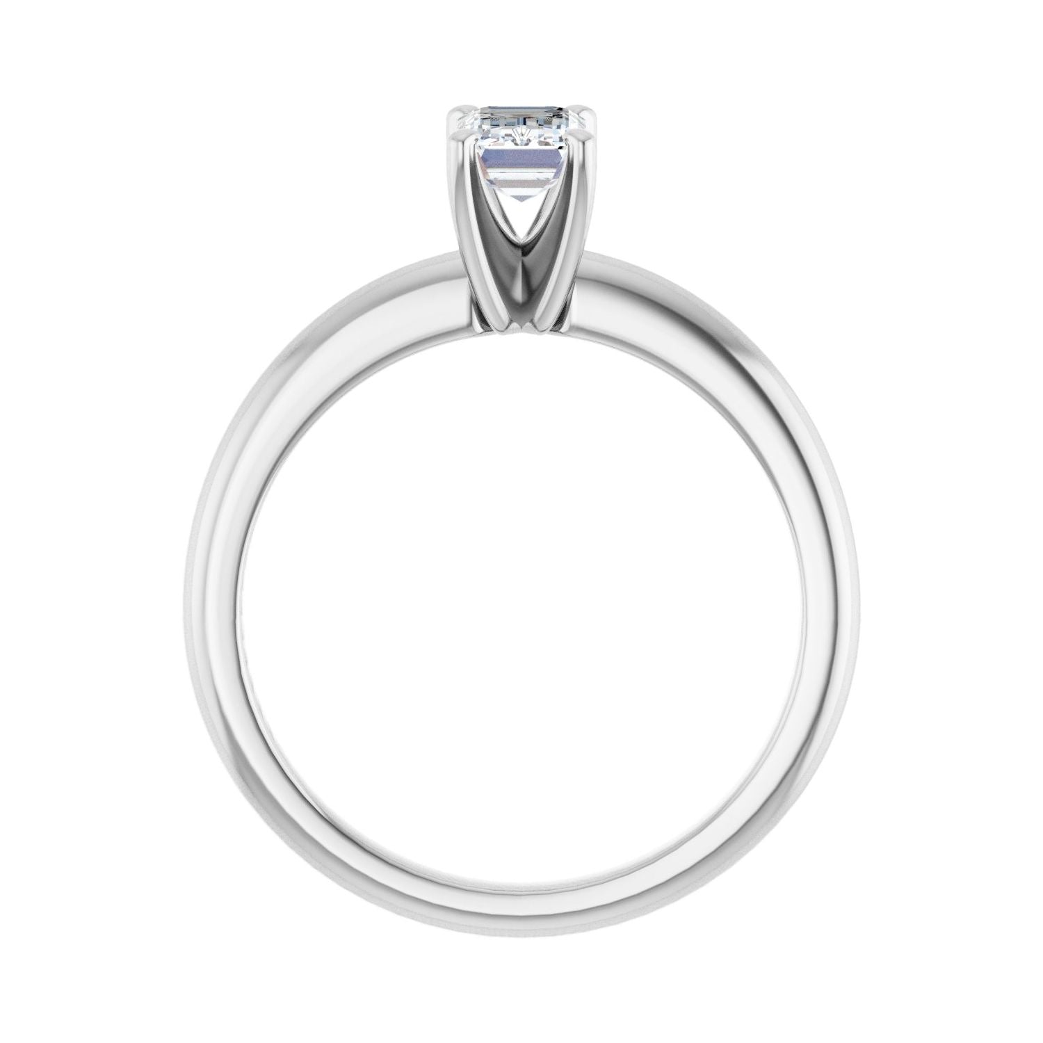 Emerald Engagement Ring | Metal Type=14K White Gold | Center Stone Size=1 CT | Image 2