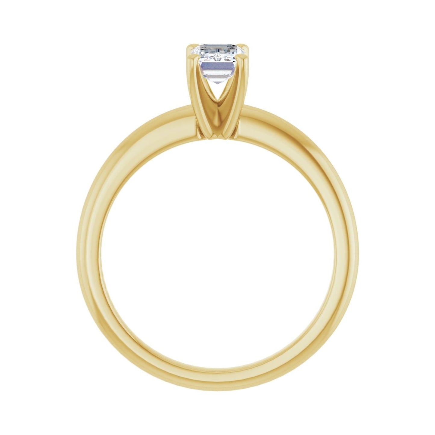 Emerald Engagement Ring | Metal Type=14K Yellow Gold | Center Stone Size=1 CT | Image 2