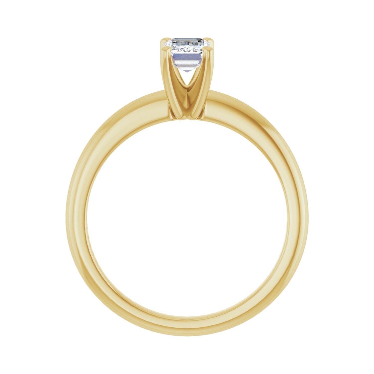 Emerald Engagement Ring | Metal Type=14K Yellow Gold | Center Stone Size=1 CT | Image 2