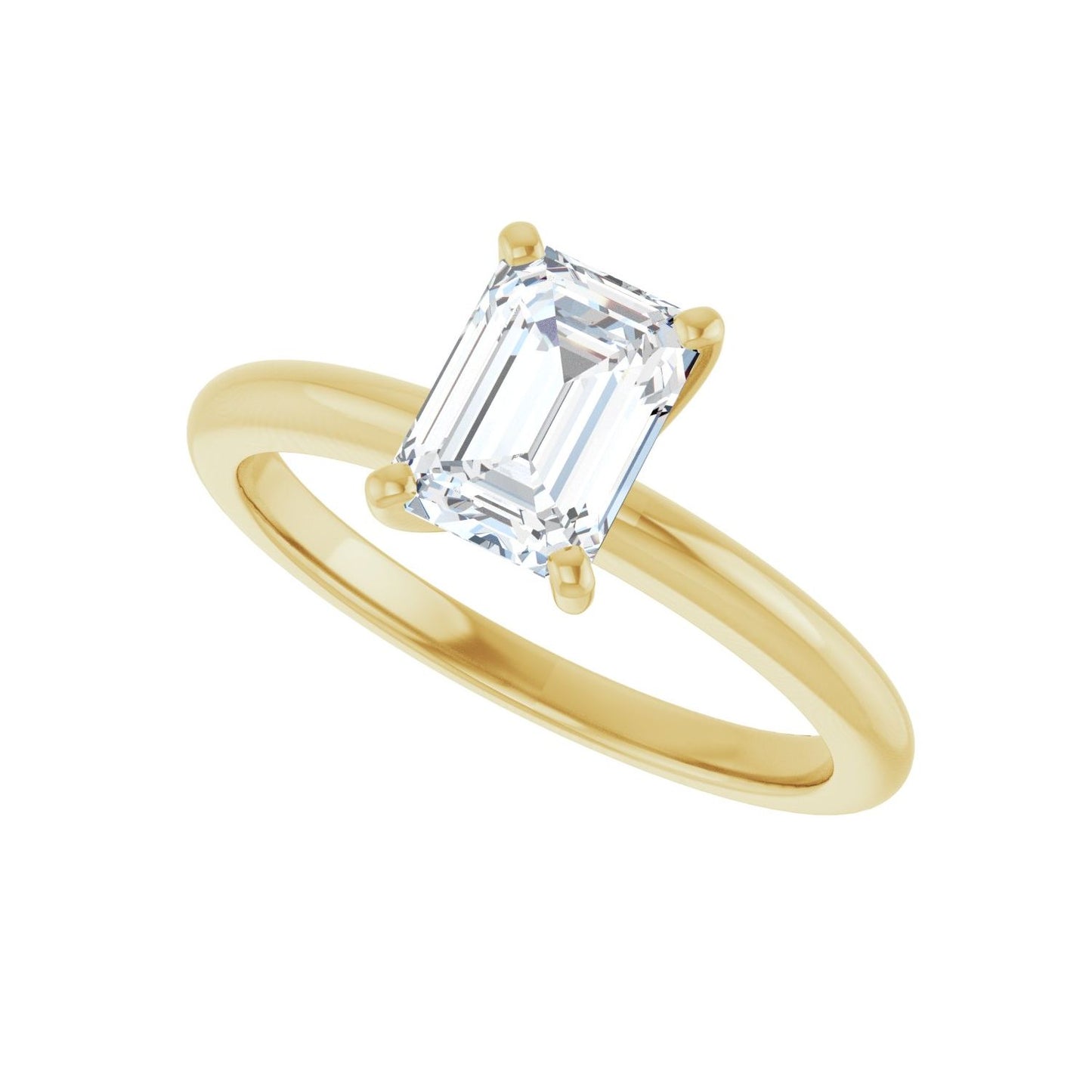 Emerald Engagement Ring | Metal Type=14K Yellow Gold | Center Stone Size=1.5 CT | Image 5