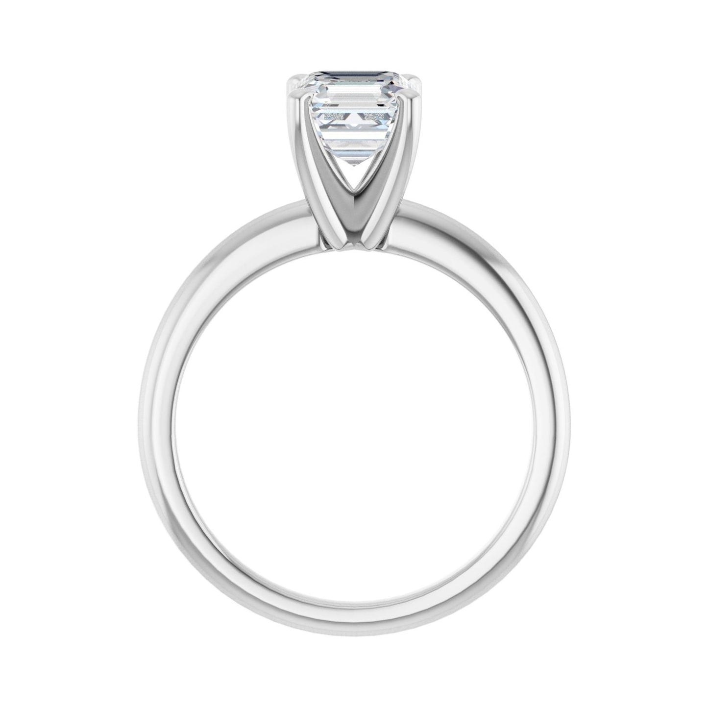 Asscher Engagement Ring | Metal Type=14K White Gold | Center Stone Size=1 CT | Image 2