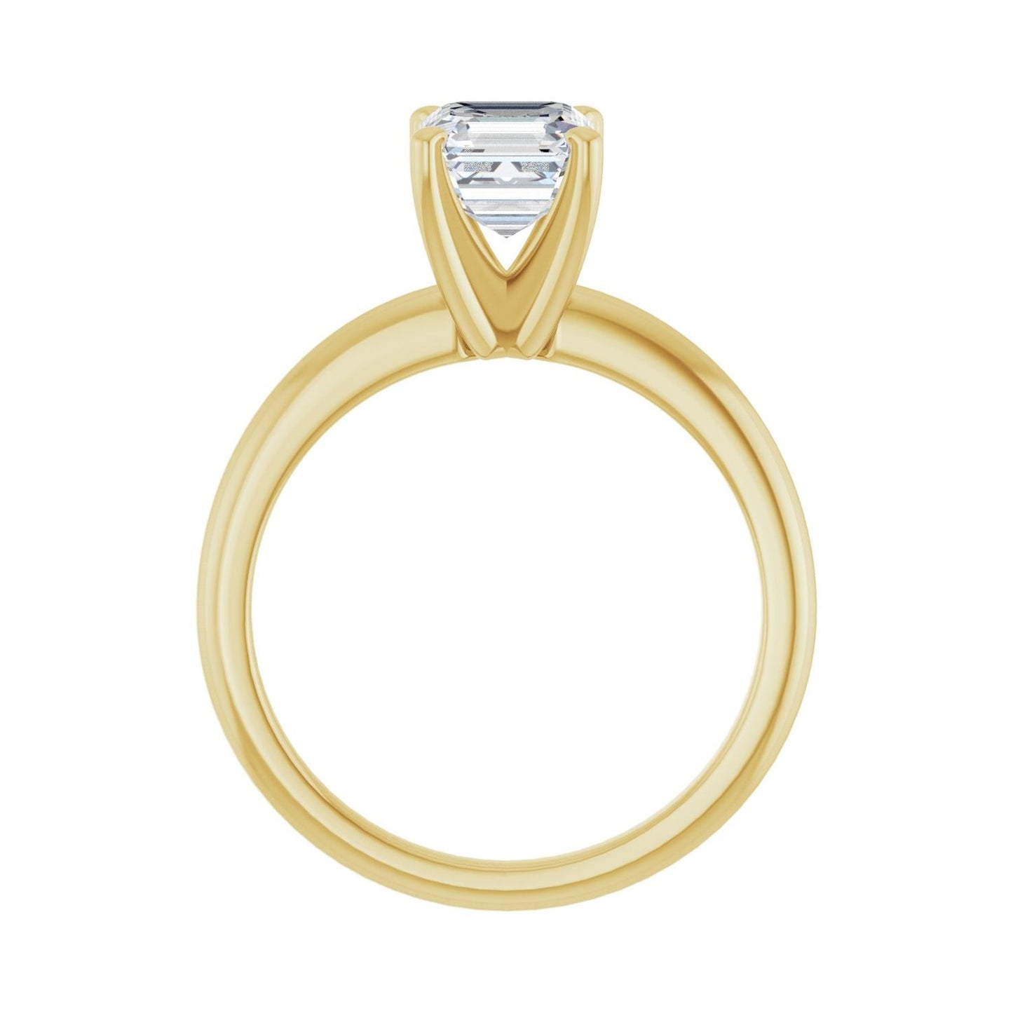 Asscher Engagement Ring | Metal Type=14K Yellow Gold | Center Stone Size=1 CT | Image 2