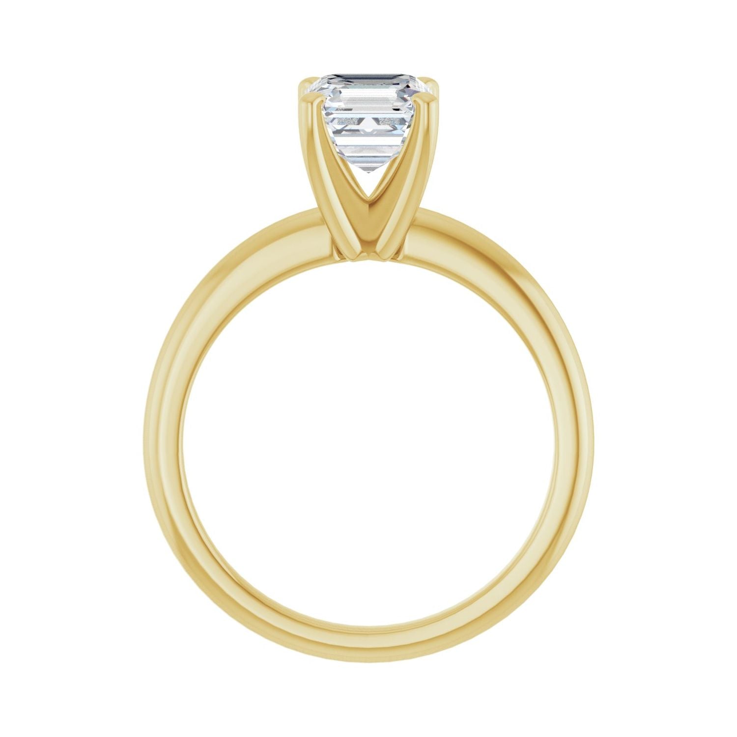 Asscher Engagement Ring | Metal Type=14K Yellow Gold | Center Stone Size=1 CT | Image 2