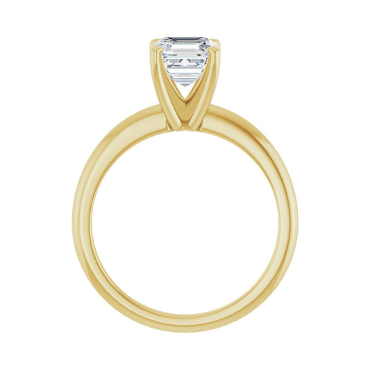 Asscher Engagement Ring | Metal Type=14K Yellow Gold | Center Stone Size=1 CT | Image 2