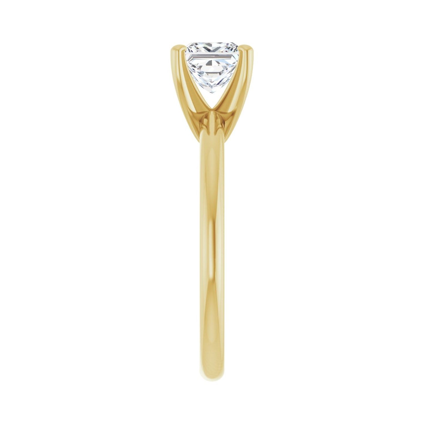 Square Engagement Ring | Metal Type=14K Yellow Gold | Center Stone Size=1 CT | Image 4