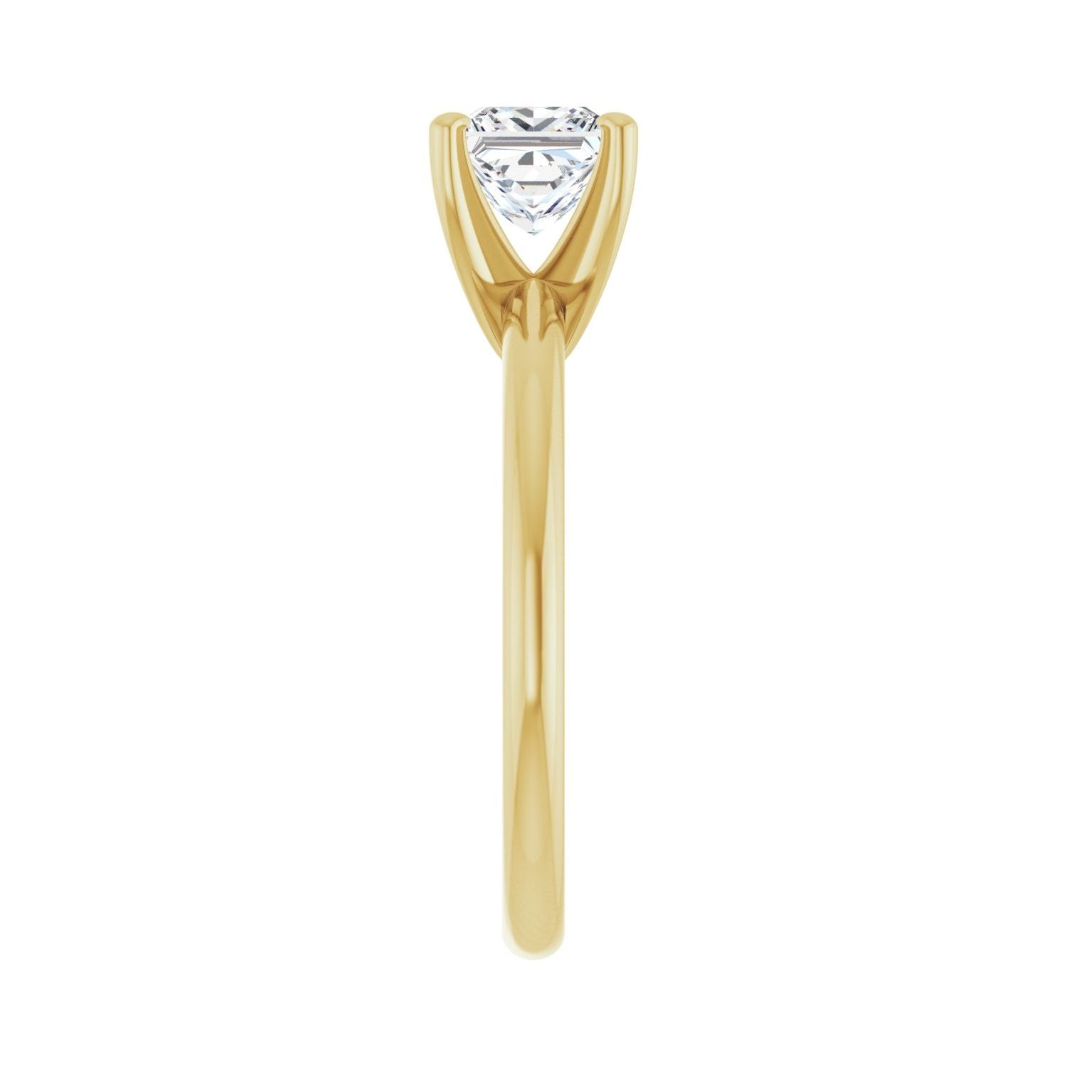 Square Engagement Ring | Metal Type=14K Yellow Gold | Center Stone Size=1 CT | Image 4