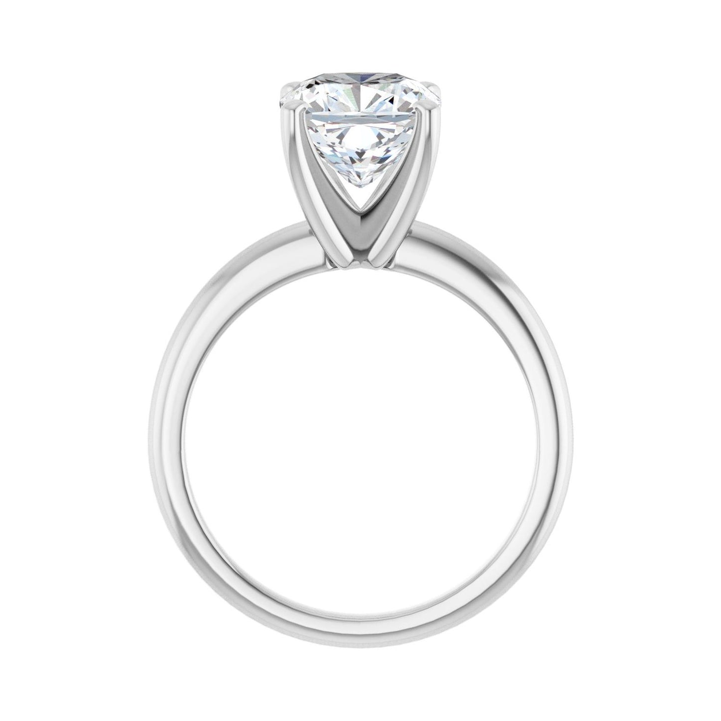Cushion Engagement Ring | Metal Type=14K White Gold | Center Stone Size=3 CT | Image 2