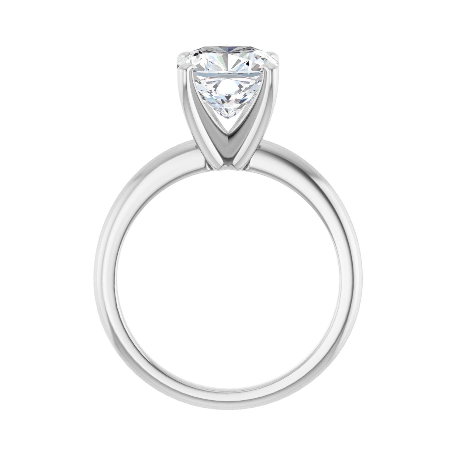 Cushion Engagement Ring | Metal Type=14K White Gold | Center Stone Size=3 CT | Image 2