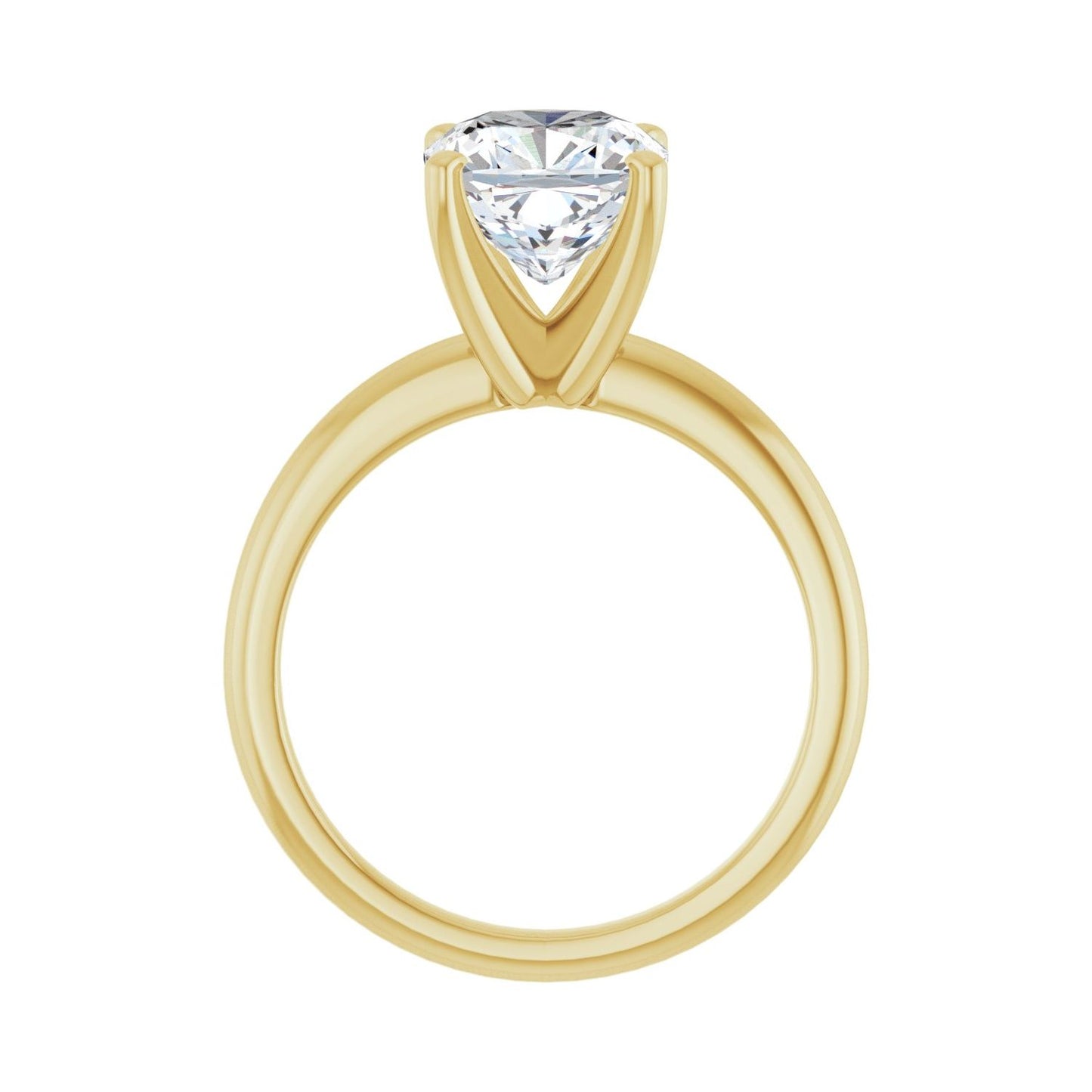 Cushion Engagement Ring | Metal Type=14K Yellow Gold | Center Stone Size=3 CT | Image 2