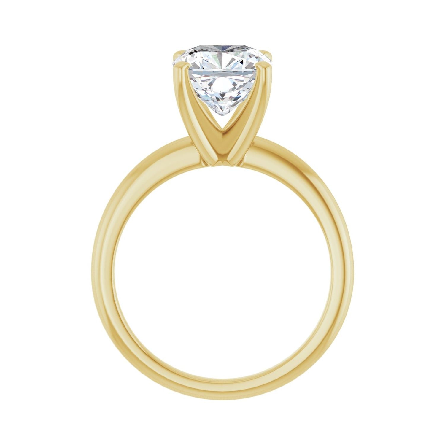 Cushion Engagement Ring | Metal Type=14K Yellow Gold | Center Stone Size=3 CT | Image 2