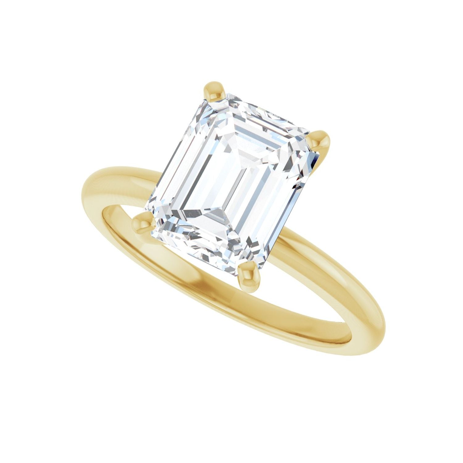 Emerald Engagement Ring | Metal Type=14K Yellow Gold | Center Stone Size=2.5 CT | Image 5
