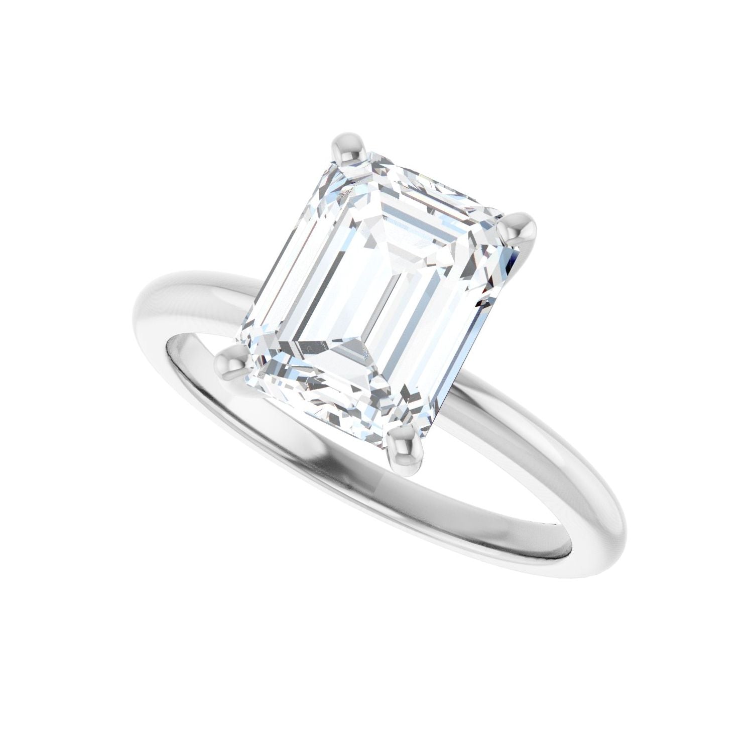 Emerald Engagement Ring | Metal Type=14K White Gold | Center Stone Size=2.5 CT | Image 5
