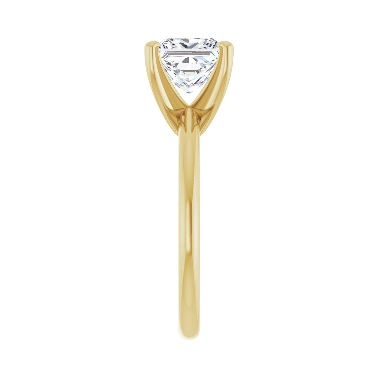 Square Engagement Ring | Metal Type=14K Yellow Gold | Center Stone Size=2 CT | Image 4