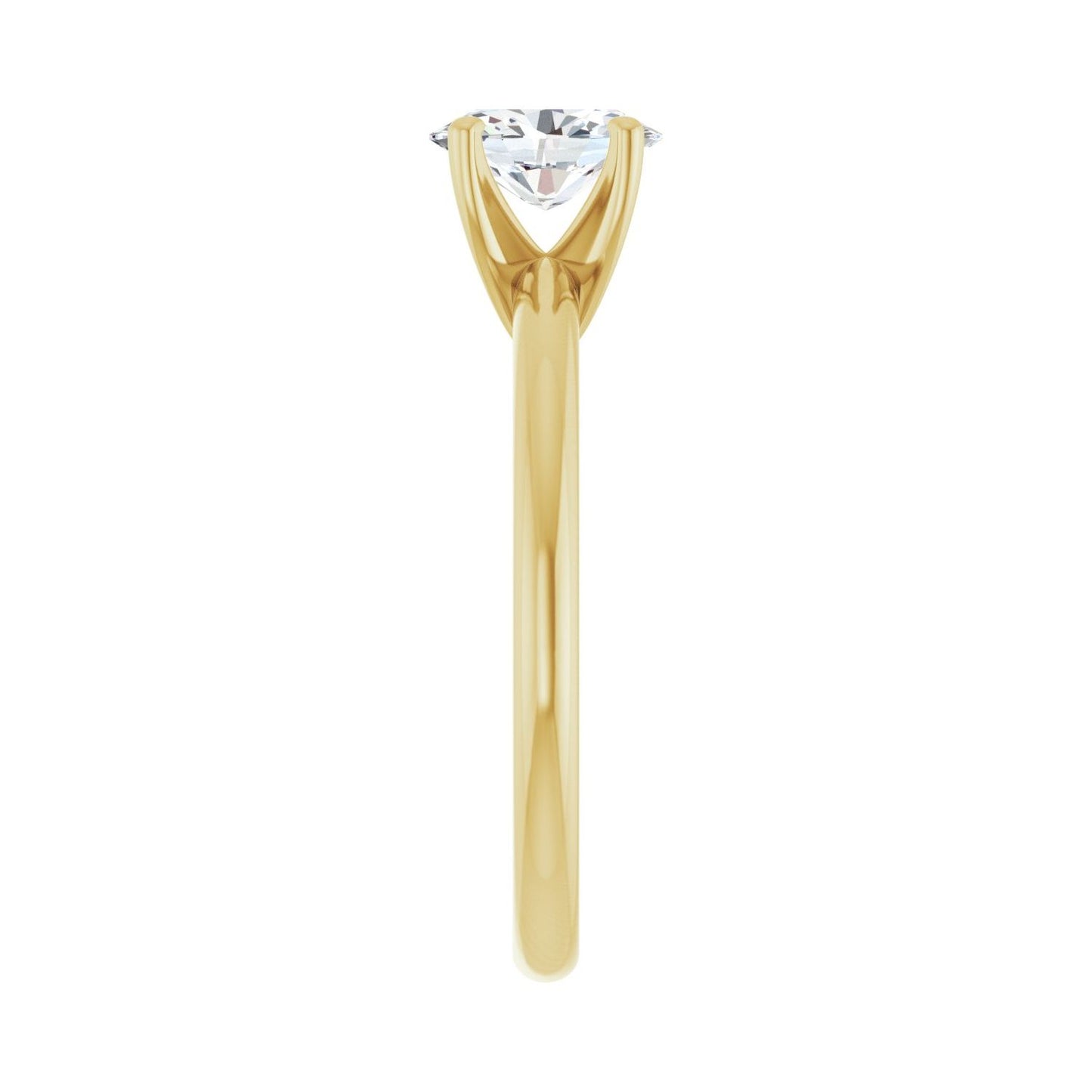 Oval Engagement Ring | Metal Type=14K Yellow Gold | Center Stone Size=1 CT | Image 4