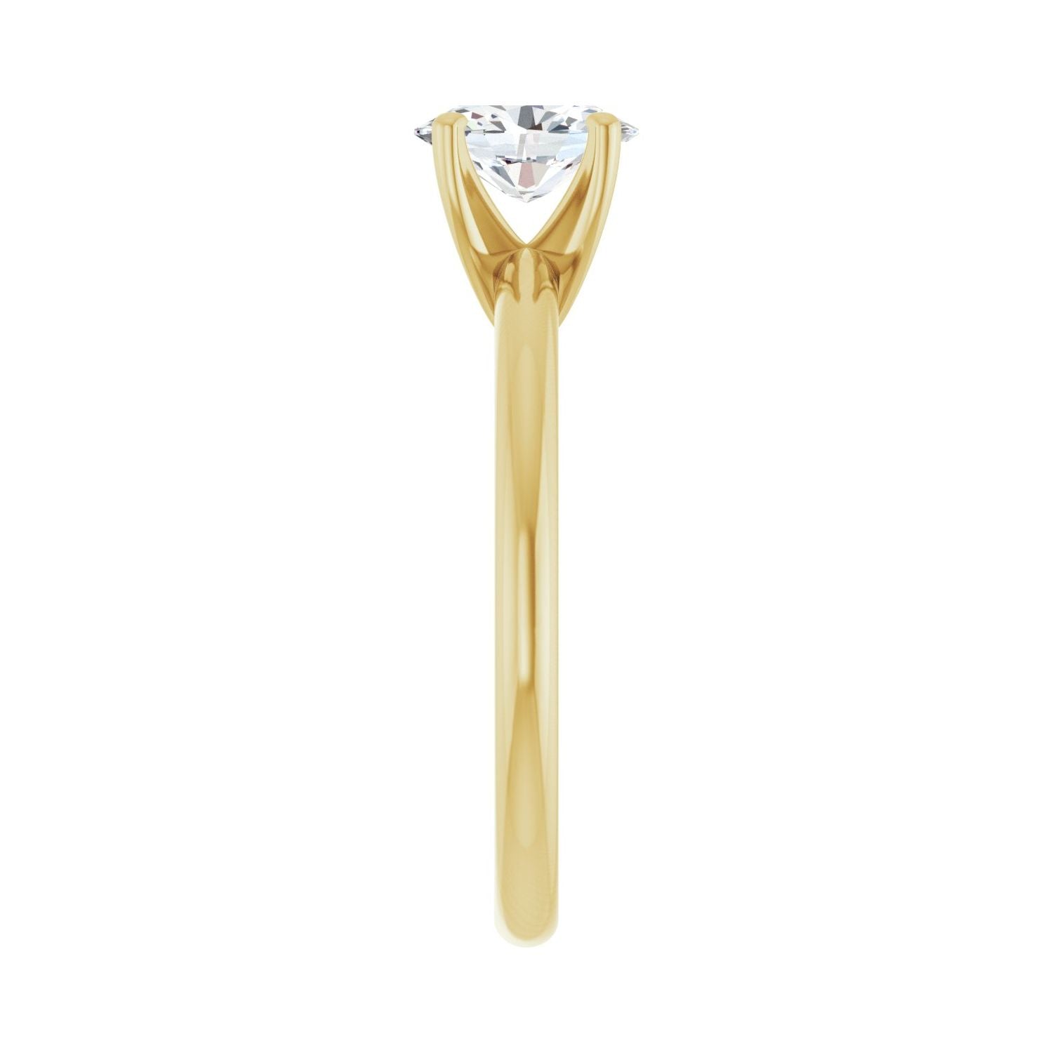 Oval Engagement Ring | Metal Type=14K Yellow Gold | Center Stone Size=1 CT | Image 4