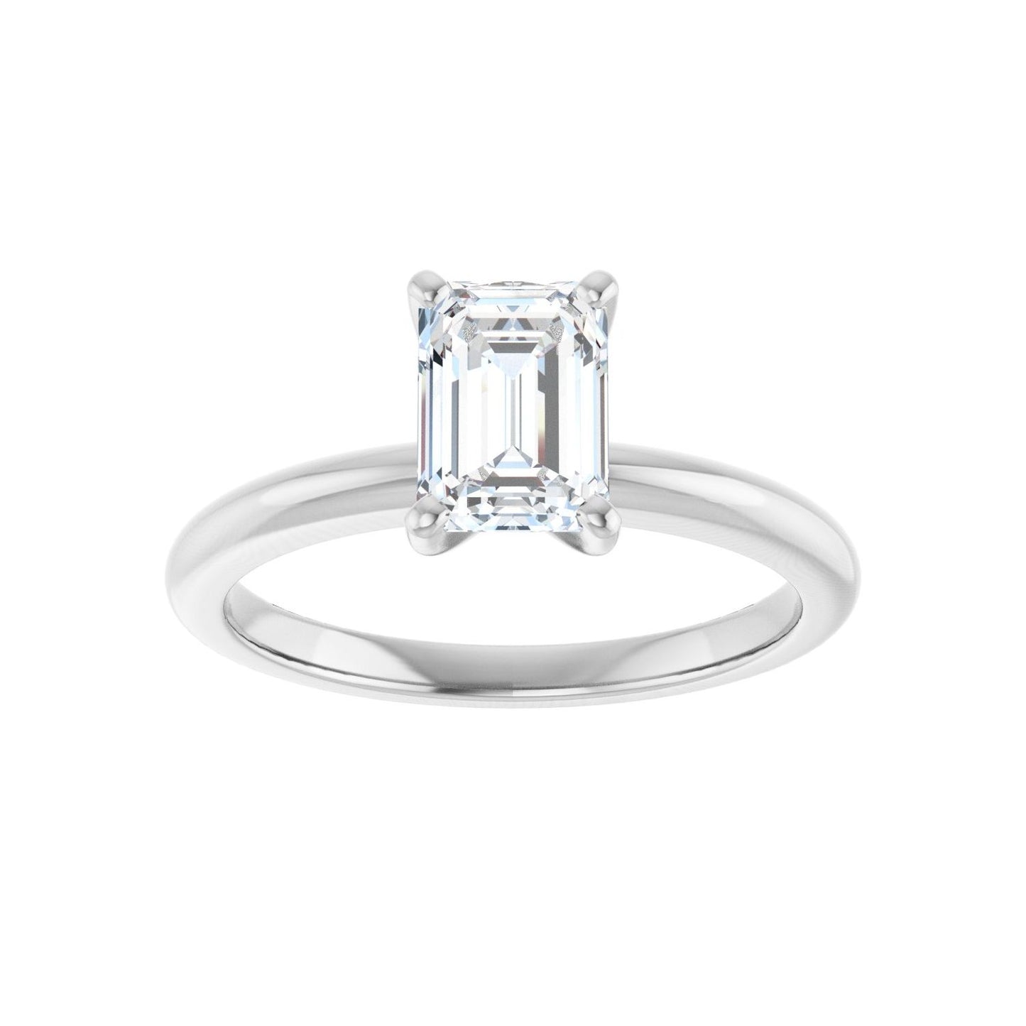 Emerald Engagement Ring | Metal Type=14K White Gold | Center Stone Size=1.5 CT | Image 3