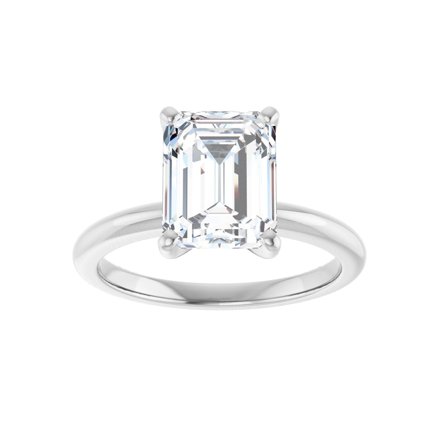 Emerald Engagement Ring | Metal Type=14K White Gold | Center Stone Size=2.5 CT | Image 3