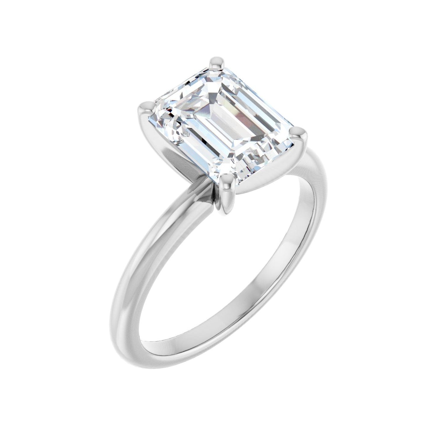Emerald Engagement Ring | Metal Type=14K White Gold | Center Stone Size=2.5 CT | Image 1