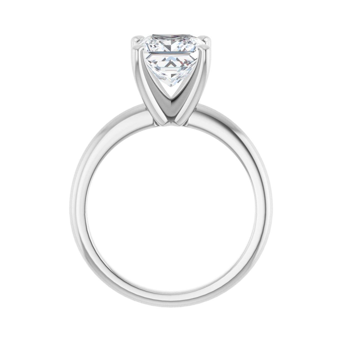 Square Engagement Ring | Metal Type=14K White Gold | Center Stone Size=2 CT | Image 2