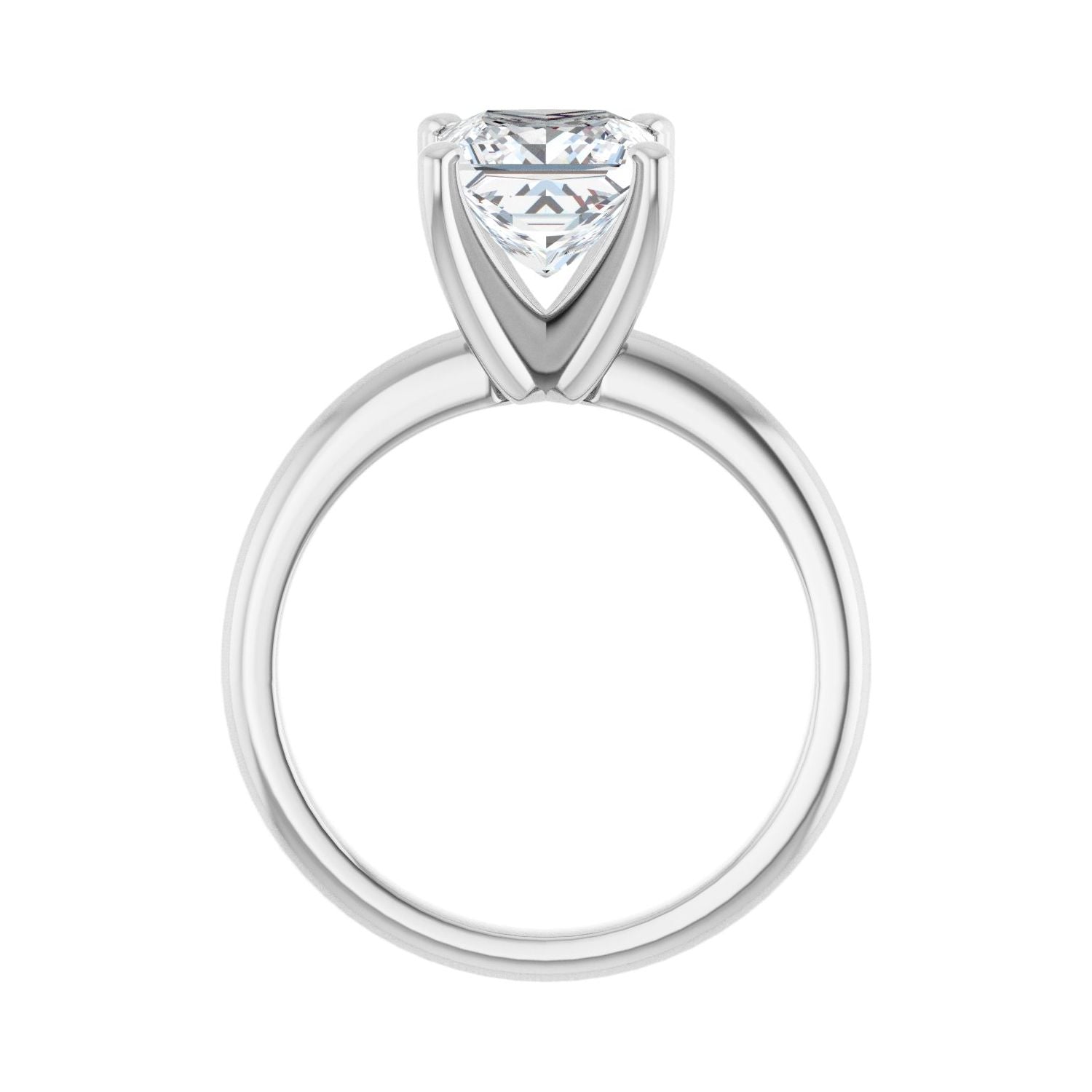 Square Engagement Ring | Metal Type=14K White Gold | Center Stone Size=2 CT | Image 2