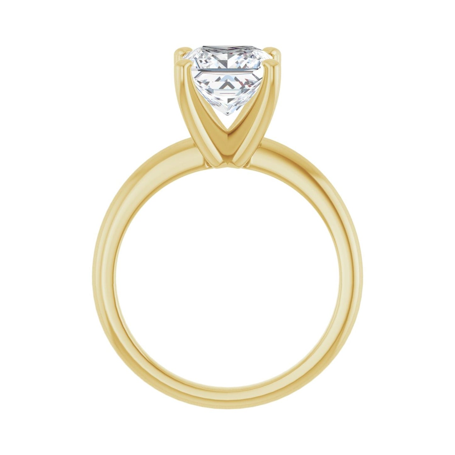 Square Engagement Ring | Metal Type=14K Yellow Gold | Center Stone Size=2 CT | Image 2
