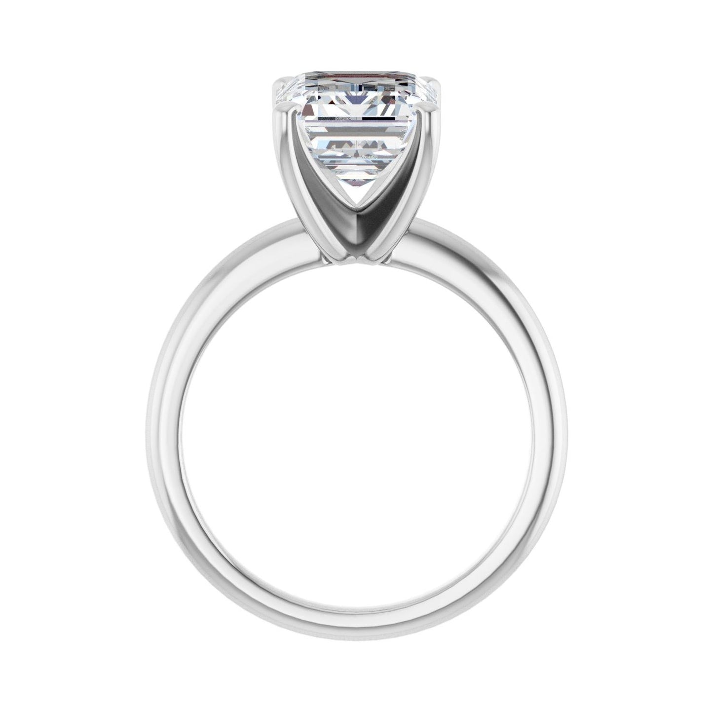 Emerald Engagement Ring | Metal Type=14K White Gold | Center Stone Size=3 CT | Image 2