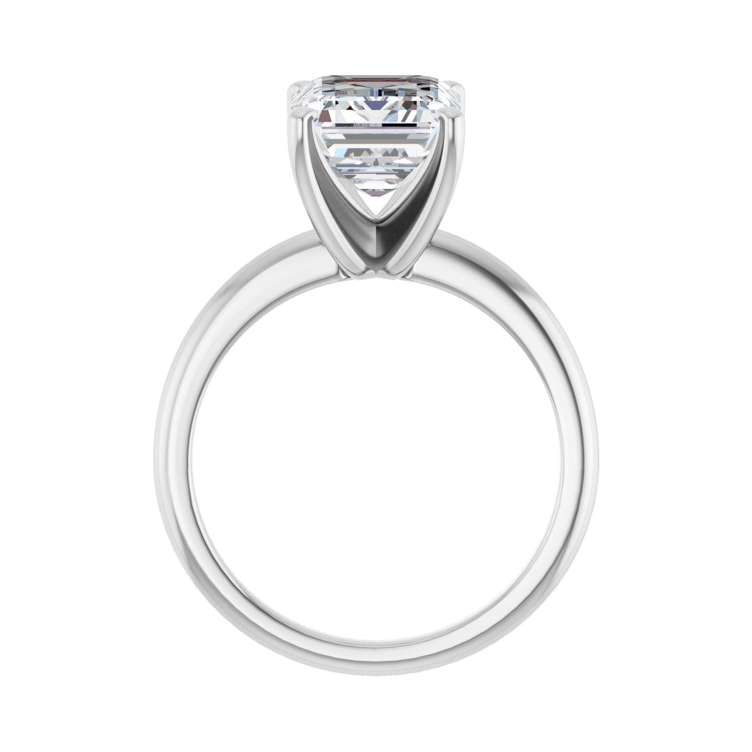 Emerald Engagement Ring | Metal Type=14K White Gold | Center Stone Size=3 CT | Image 2