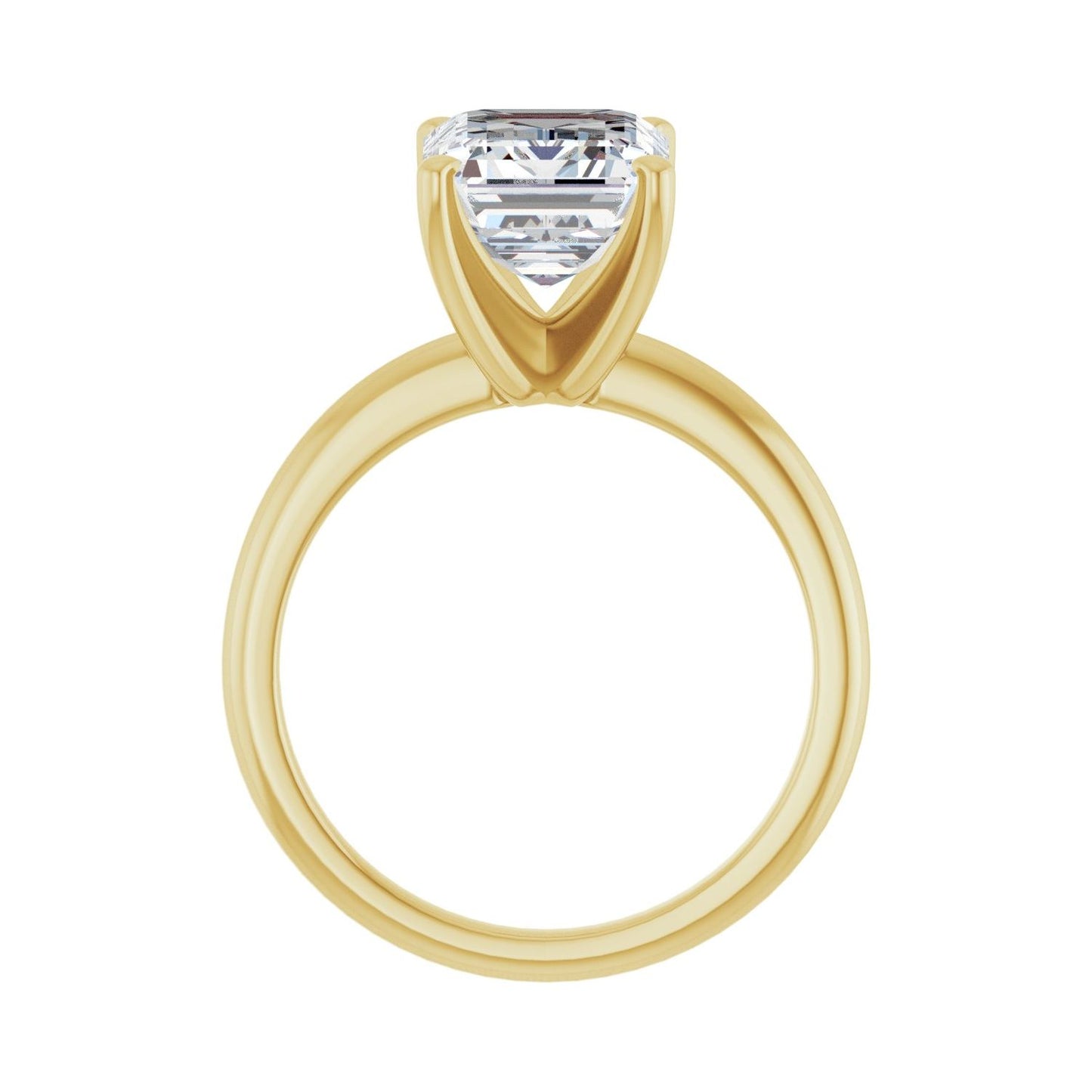 Emerald Engagement Ring | Metal Type=14K Yellow Gold | Center Stone Size=3 CT | Image 2