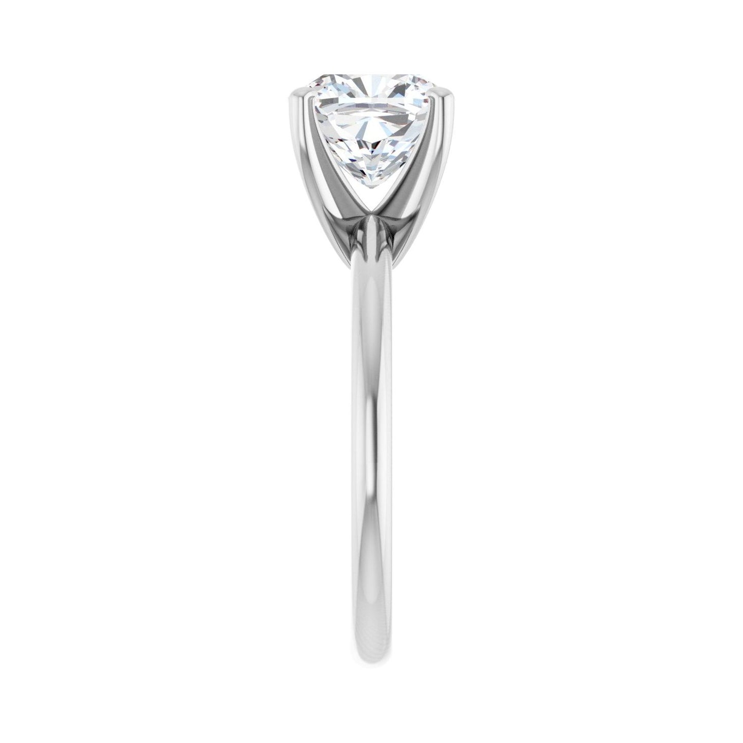 Cushion Engagement Ring | Metal Type=14K White Gold | Center Stone Size=3 CT | Image 4