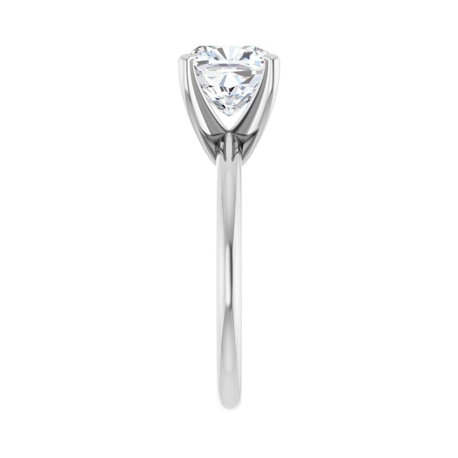Cushion Engagement Ring | Metal Type=14K White Gold | Center Stone Size=3 CT | Image 4