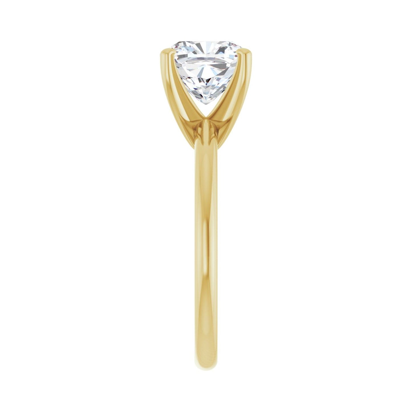 Cushion Engagement Ring | Metal Type=14K Yellow Gold | Center Stone Size=3 CT | Image 4
